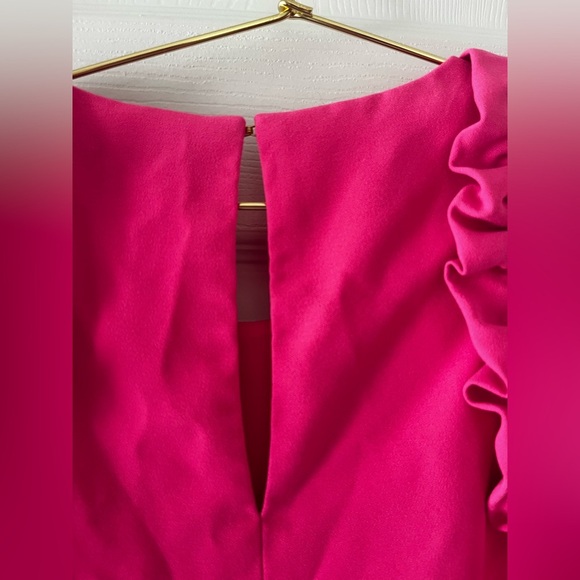 Lilly Pulitzer Kailee Sleeveless Ruffle Top Roxie Pink XS - Picture 10 of 10